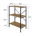 Ver imagem 5 de Estante C/03 Prateleiras 84x60x33cm Tub Tueh863 Lâmina Mel - Est.preta Lâmina Mel / Est.preta