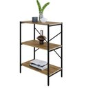 Ver imagem 3 de Estante C/03 Prateleiras 84x60x33cm Tub Tueh863 Lâmina Mel - Est.preta Lâmina Mel / Est.preta