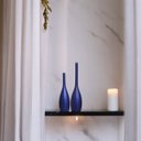 Ver imagem 5 de Dupla Garrafa Decorativa Tulipa Decoração Cerâmica Azul