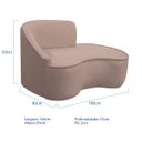 Ver imagem 5 de Kit Divã Recamier Orgânico Marrocos 160cm Lado Direito e 2 Poltronas Amore Linho