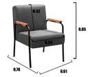 Ver imagem 4 de Poltrona Jade Cor:Veludo Cinza 220