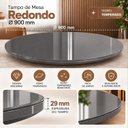 Ver imagem 3 de Tampo para Mesa de Jantar Redondo de Madeira Vidro 90cm