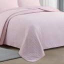 Ver imagem 4 de Colcha Matelassê - Casal - Pliê - Rosa - C/ Porta Travesseiro - Camesa