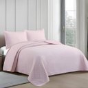 Ver imagem 2 de Colcha Matelassê - Casal - Pliê - Rosa - C/ Porta Travesseiro - Camesa