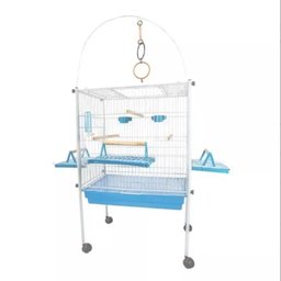 Viveiro Triplex para Calopsitas Agapornis e Outros Pássaros Azul - 1 Viveiro Triplex para Calopsitas Agapornis e Outros Pássaros Azul - 1