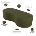 Ver imagem 7 de Kit Puff Redondo Lola e Puff Recamier Orgânico Orbit W01 Linho Verde - Lyam Decor