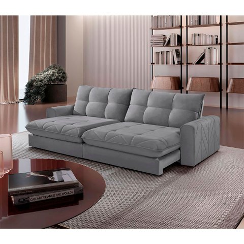 Sofá Firenze Linho 02 Módulos de 100cm B25cm Meu Sofá Online