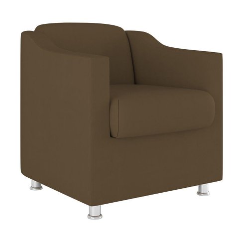 Poltrona Tilla Reforçada Sala Recepção Medico - V8 Decor Cor:marrom