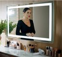 Ver imagem 5 de Espelho Led 80x50 Botão Touch Horizontal Toalete Banheiro Luz Frontal