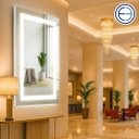 Ver imagem 4 de Espelho Led 80x50 Botão Touch Horizontal Toalete Banheiro Luz Frontal