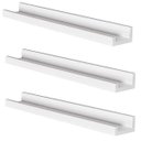 Ver imagem 1 de Kit 3 Prateleiras Branco 65cm Tempero Decorativo Quadros Foto Livro Mdf