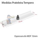 Ver imagem 2 de Kit 3 Prateleiras Branco 70cm Tempero Decorativo Quadros Foto Livro Mdf