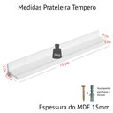 Ver imagem 2 de Kit 3 Prateleiras Branco 70cm Tempero Decorativo Quadros Foto Livro MDF
