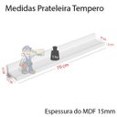 Ver imagem 2 de Combo 3 Prateleiras Branco 70cm Tempero Decorativo Quadros Foto Livro Mdf