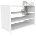 Ver imagem 3 de Sapateira 70x30cm Branco 3 Partição Organizador Porta Suporte Sapato Tênis Mdf
