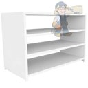 Ver imagem 3 de Sapateira 70x25cm Branco 3 Partição Organizador Porta Suporte Sapato Tênis Mdf
