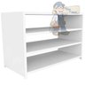 Sapateira 70x25cm Branco 3 partição Organizador Porta Suporte Sapato Tênis Mdf - 3