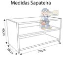 Ver imagem 2 de Sapateira Branco 70x30cm Organizador Porta Suporte Sapato Tênis Mdf