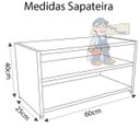 Ver imagem 2 de Sapateira Branco 60x25cm Organizador Porta Suporte Sapato Tênis MDF