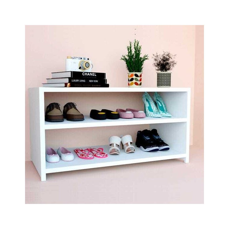 Sapateira 60x25cm Branco Porta de Sala, Quarto e Banheiro MDF