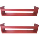 Ver imagem 3 de Combo 2 Prateleira Infantil 45cm Vermelho para Livro Revista Decorativo Mdf