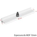 Ver imagem 2 de Combo 3 Prateleiras Branco 85cm Tempero Decorativo Quadros Foto Livro Mdf