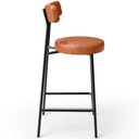 Ver imagem 6 de Kit 02 Banquetas Baixa para Cozinha Sala de Jantar Bancada Milão L02 Couríssimo Camel - lyam decor L