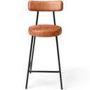 Ver imagem 5 de Kit 02 Banquetas Baixa para Cozinha Sala de Jantar Bancada Milão L02 Couríssimo Camel - lyam decor L