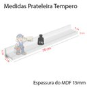 Ver imagem 2 de Kit 2 Prateleiras Branco 70cm Tempero Decorativo Quadros Foto Livro mdf