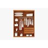 Guarda Roupa Solteiro Búzios 2 Portas de Correr 1 Porta Espelhada 3 Gavetas 100% Mdf:neve - 2