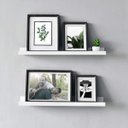 Ver imagem 1 de Combo 2 Prateleiras Branco 65cm Tempero Decorativo Quadros Foto Livro Mdf