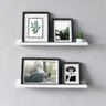 kit 2 Prateleiras Branco 60cm Tempero Decorativo Quadros Foto Livro mdf - 1