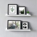 Ver imagem 1 de kit 2 Prateleiras Branco 60cm Tempero Decorativo Quadros Foto Livro mdf