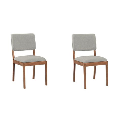 Kit 2 Cadeiras Decorativa Sala de Jantar Luxo Julia Facto Prata Brilho - Mozzelar