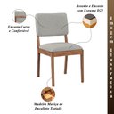 Ver imagem 3 de Kit 2 Cadeiras Decorativa Sala de Jantar Luxo Julia Facto Prata Brilho - Mozzelar