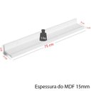Ver imagem 2 de Combo 2 Prateleiras Branco 75cm Tempero Decorativo Quadros Foto Livro Mdf