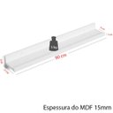 Ver imagem 2 de Kit 2 Prateleiras Branco 90cm Tempero Decorativo Quadros Foto Livro Mdf