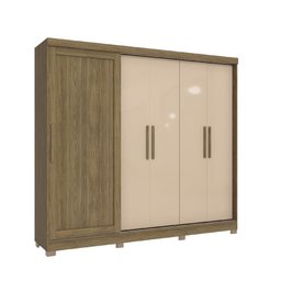 Guarda Roupa Casal 245cm 5 Portas 4 Gavetas com Pés Cb03n564 Kappesberg - Nogueira/macadâmia - 1 Guarda Roupa Casal 245cm 5 Portas 4 Gavetas com Pés Cb03n564 Kappesberg - Nogueira/macadâmia - 1