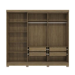 Guarda Roupa Casal 245cm 5 Portas 4 Gavetas com Pés Cb03n564 Kappesberg - Nogueira/macadâmia - 3 Guarda Roupa Casal 245cm 5 Portas 4 Gavetas com Pés Cb03n564 Kappesberg - Nogueira/macadâmia - 3