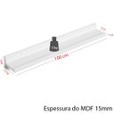 Ver imagem 2 de Combo 2 Prateleiras Branco 100cm Tempero Decorativo Quadros Foto Livro Mdf