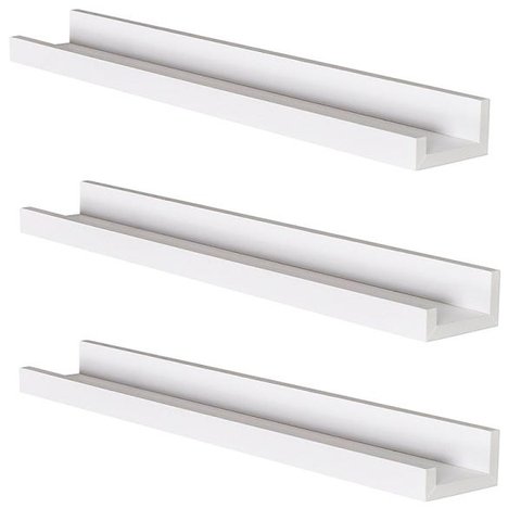 Kit 3 Prateleiras Branco Mdf 60cm Decorativa para Sala, Cozinha e Quarto