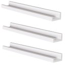Ver imagem 1 de Kit 3 Prateleiras Branco 75cm Tempero Decorativo Quadros Foto Livro Mdf
