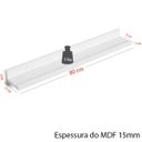 Ver imagem 2 de Kit 3 Prateleiras Branco 80cm Tempero Decorativo Quadros Foto Livro Mdf
