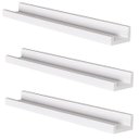 Ver imagem 1 de Combo 3 Prateleiras Branco 80cm Tempero Decorativo Quadros Foto Livro Mdf