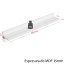 Ver imagem 2 de Kit 3 Prateleiras Branco 85cm Tempero Decorativo Quadros Foto Livro Mdf