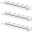 Ver imagem 1 de Kit 3 Prateleiras Branco 85cm Tempero Decorativo Quadros Foto Livro Mdf