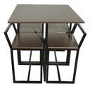 Ver imagem 1 de Mesa Jantar Prime Compacta de Madeira 4 Cadeiras Tabaco Linheiro BF Decor
