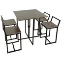 Ver imagem 4 de Mesa Jantar Prime Compacta de Madeira 4 Cadeiras Tabaco Linheiro BF Decor