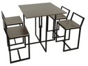 Ver imagem 4 de Mesa Jantar Prime Compacta de Madeira 4 Cadeiras Tabaco Linheiro BF Decor