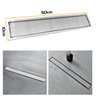 Ralo Linear Embralumi Oculto Invisível Piso Aço Inox 50x10cm - 6